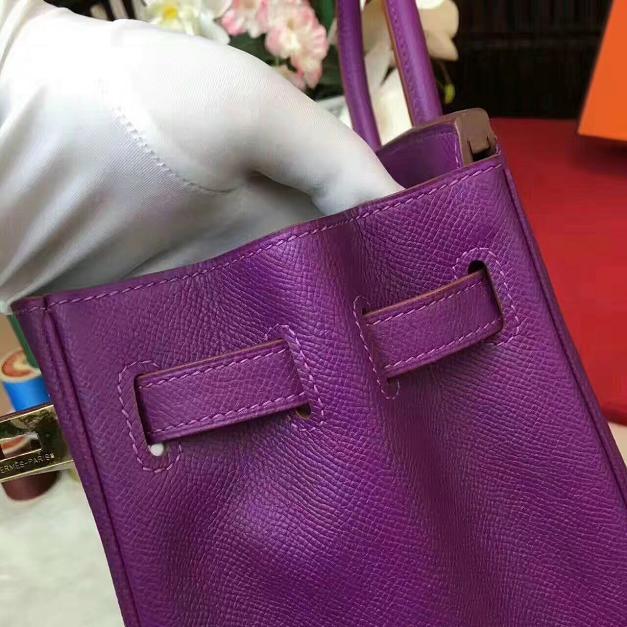 Hermes original epsom leather birkin 25 bag H25-3 anemone