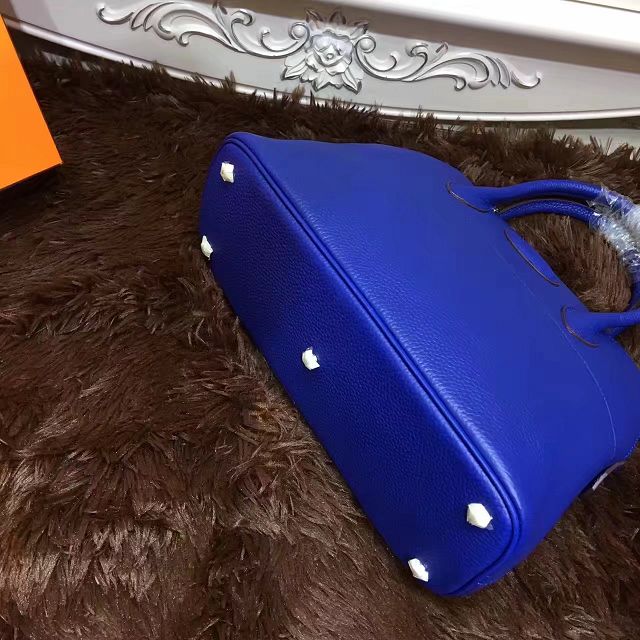 Hermes calfskin medium bolide 31 bag B31 royal blue