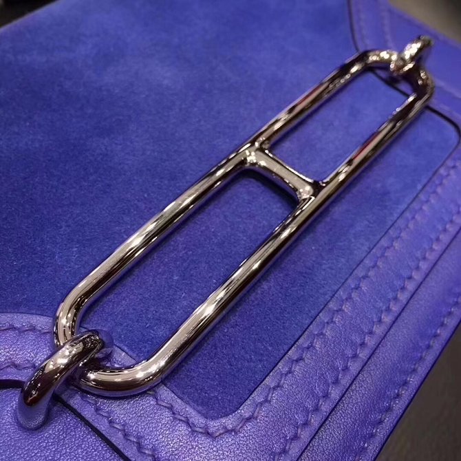  Hermes original swift leather roulis bag R018 electric blue