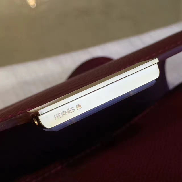 Hermes original epsom leather small constance bag C019 bordeaux