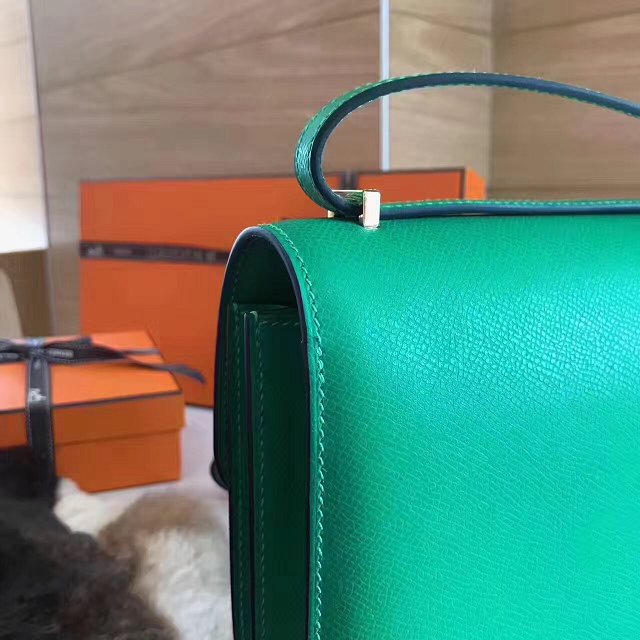 Hermes original epsom leather small constance bag C019 green