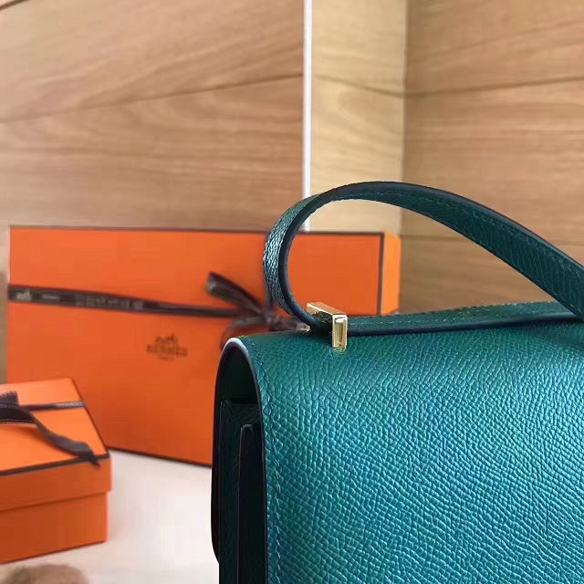 Hermes original epsom leather small constance bag C019 vert fonce