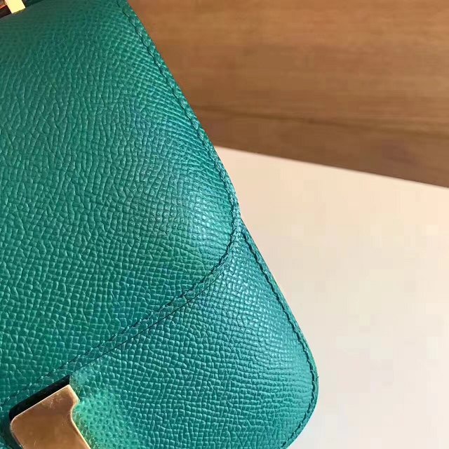 Hermes original epsom leather small constance bag C019 vert fonce