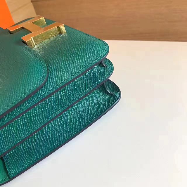 Hermes original epsom leather small constance bag C019 vert fonce