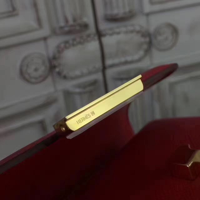 Hermes original epsom leather small constance bag C019 red