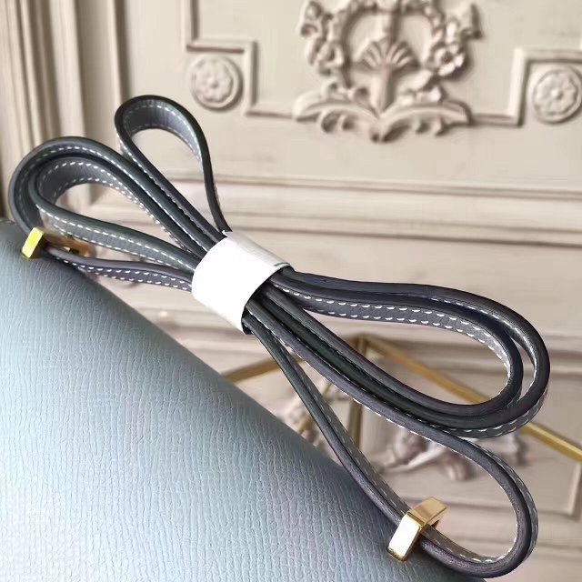 Hermes original epsom leather small constance bag C019 blue lin