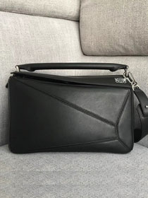 Loewe original calfskin medium puzzle bag A510P49 black