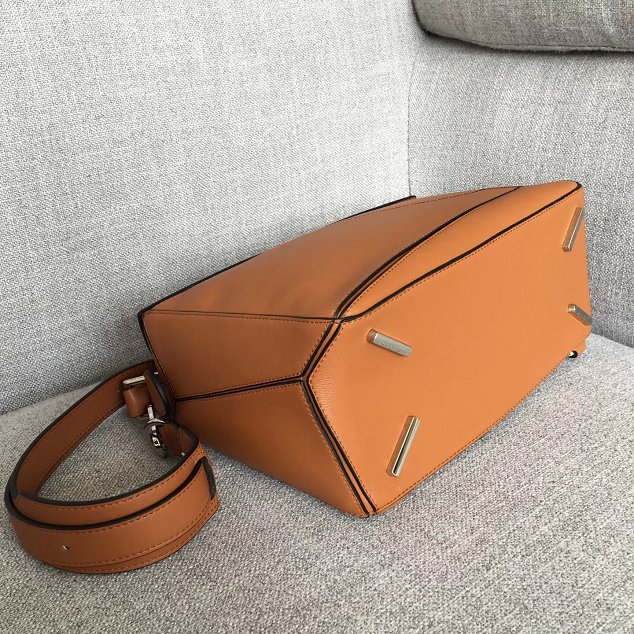 Loewe original calfskin medium puzzle bag A510P49 brown