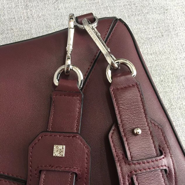 Loewe original calfskin medium puzzle bag A510P49 burgundy
