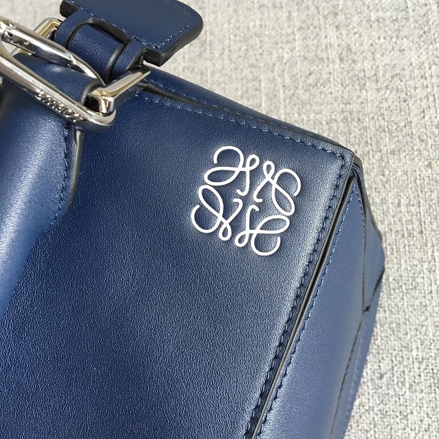 Loewe original calfskin medium puzzle bag A510P49 navy blue