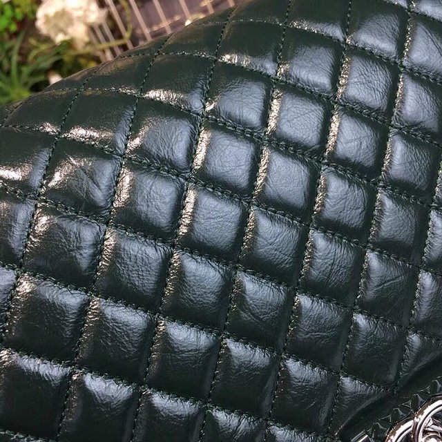 CC original patent leather large le boy bag 67087 green