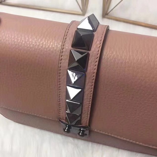 Valentino original calfskin medium chain shoulder bag 0398 nude