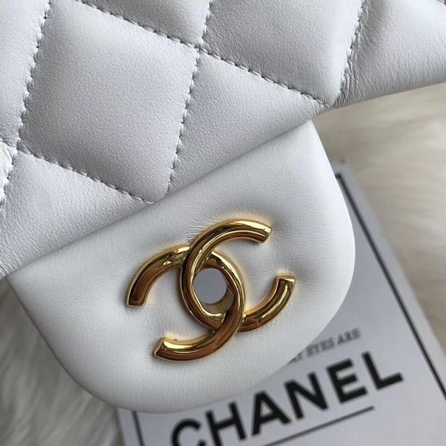 CC original lambskin maxi double flap bag A58601 white