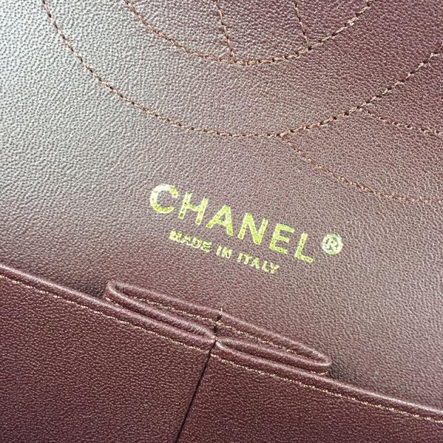 CC original handmade lambskin large flap bag HA58600 bordeaux