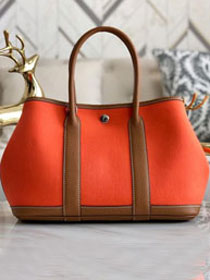 Hermes original canvas large garden party 36 bag G36 orange