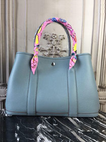 Hermes original togo leather garden party 36 bag G0360 light blue