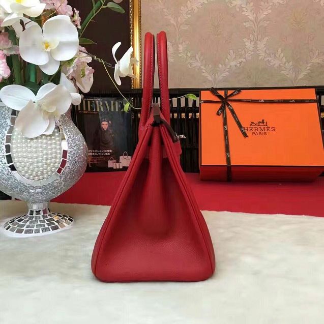 Hermes original epsom leather birkin 30 bag H30-3 red