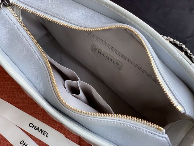 2020 CC original calfskin gabrielle hobo bag A93824-2 grey