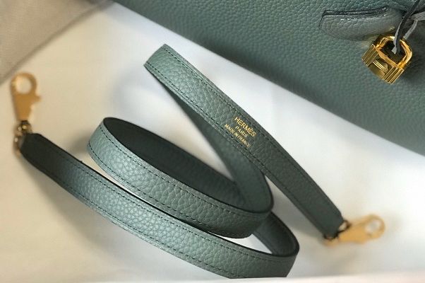 Hermes original togo leather kelly 28 bag K28-1  azure