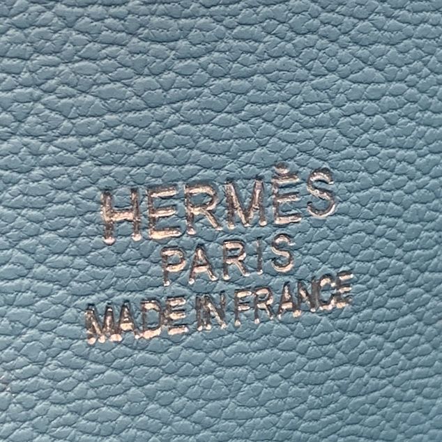 Hermes original togo leather mini bolide bag H018 sky blue
