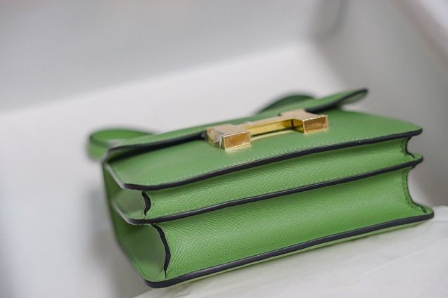 Hermes original epsom leather small constance bag C019 vert criquet