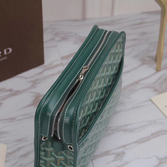 Goyard original canvas clutch GY0008 green