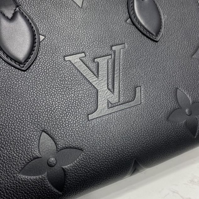 Louis vuitton original embossed calfskin onthego pm M45661 black