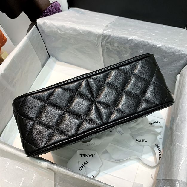 CC original lambskin medium classic flap bag A01088 black