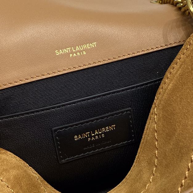 YSL original suede calfskin niki baby bag 533037 camel