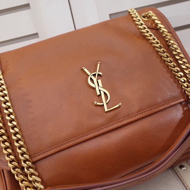 YSL original lambskin niki large bag 498912 brown	