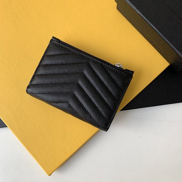 YSL original grained calfskin card holder 575974 