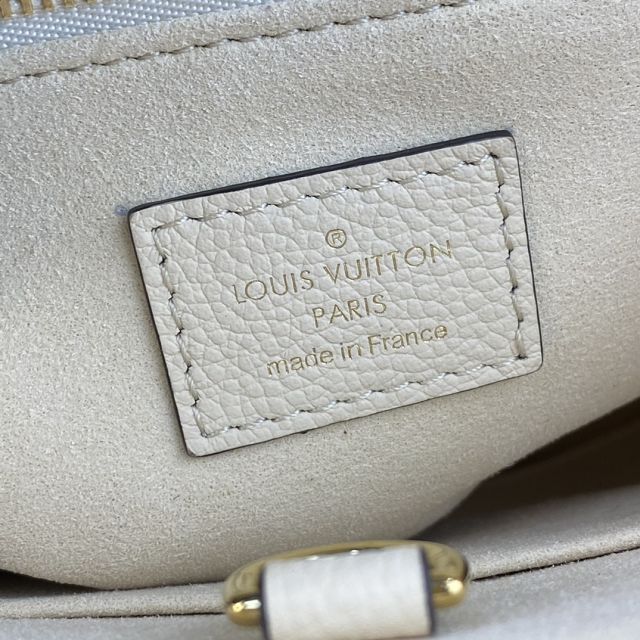 Louis vuitton original embossed calfskin onthego pm M45658 white