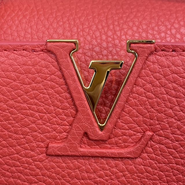 Louis vuitton original calfskin capucines mini handbag M55985 red