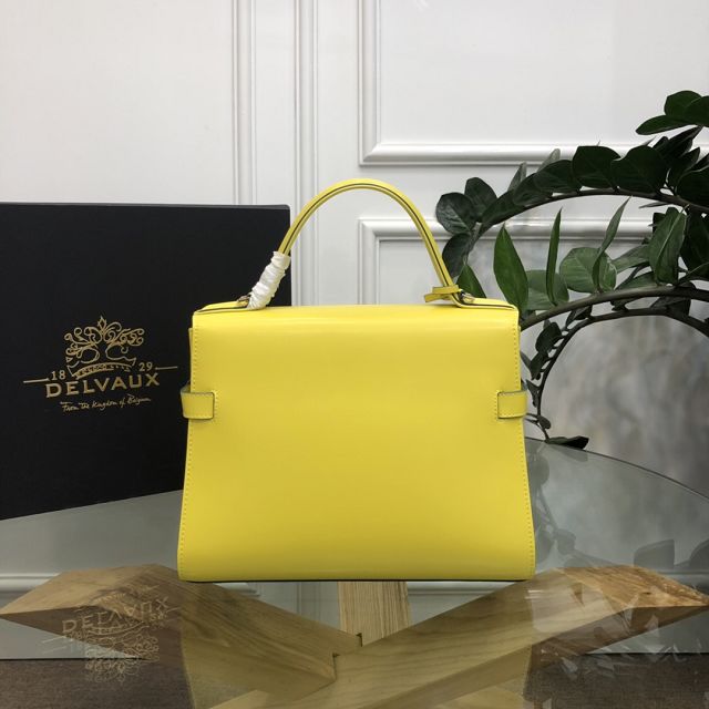 Delvaux original box calfskin tempete medium bag AA0562 yellow