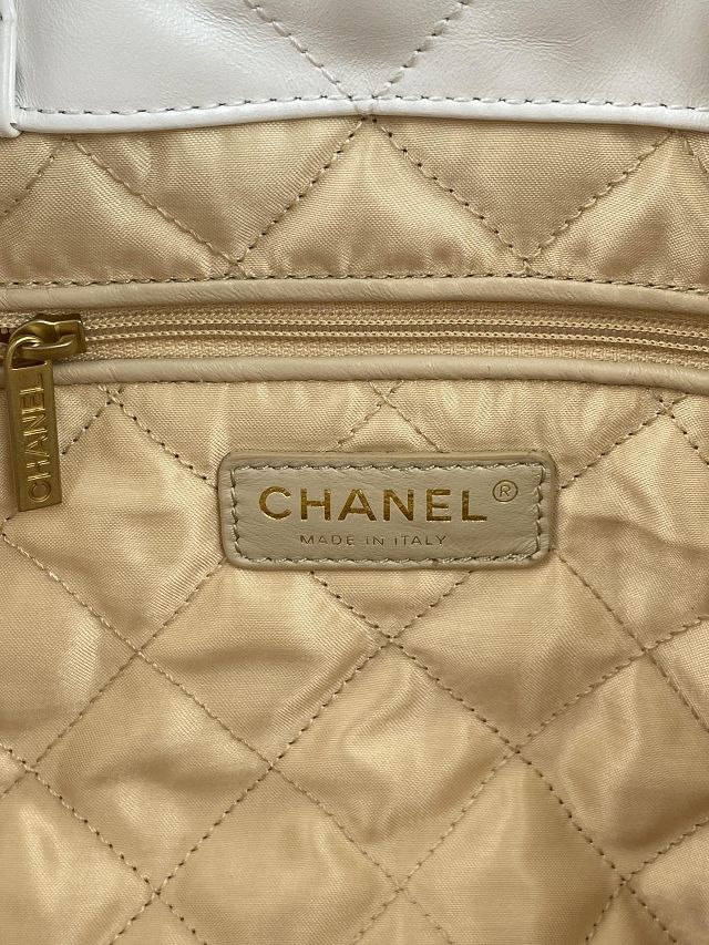 2022 CC original shiny calfskin 22 backpack AS3313 white