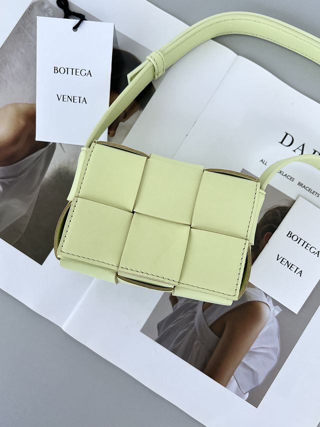 BV original lambskin mini cassette bag 666688 lemon washed