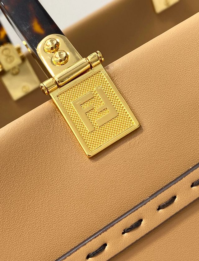 Fendi original calfskin medium sunshine shopper bag 8BH386 beige