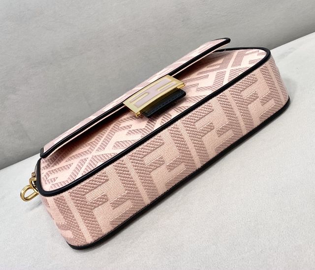 Fendi original canvas medium baguette bag 8BR600 pink