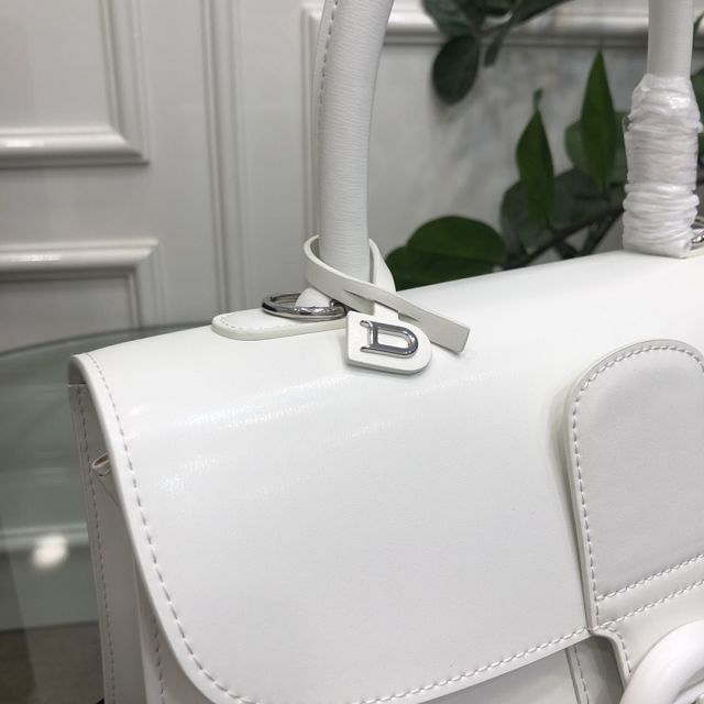 Delvaux original box calfskin brillant bag MM AA0555 white