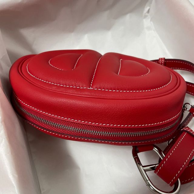 Hermes original swift leather roulis in-the-loop bag HR0019 red