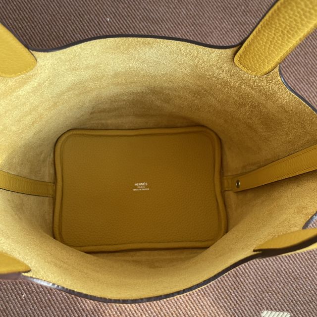 Hermes original togo leather picotin lock bag HP0022 amber