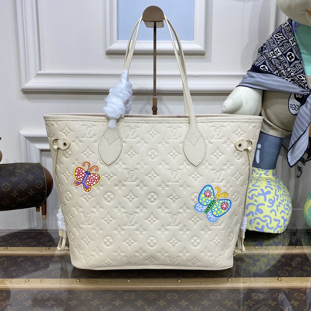 2023 Louis vuitton original calfskin neverfull mm M21733 white