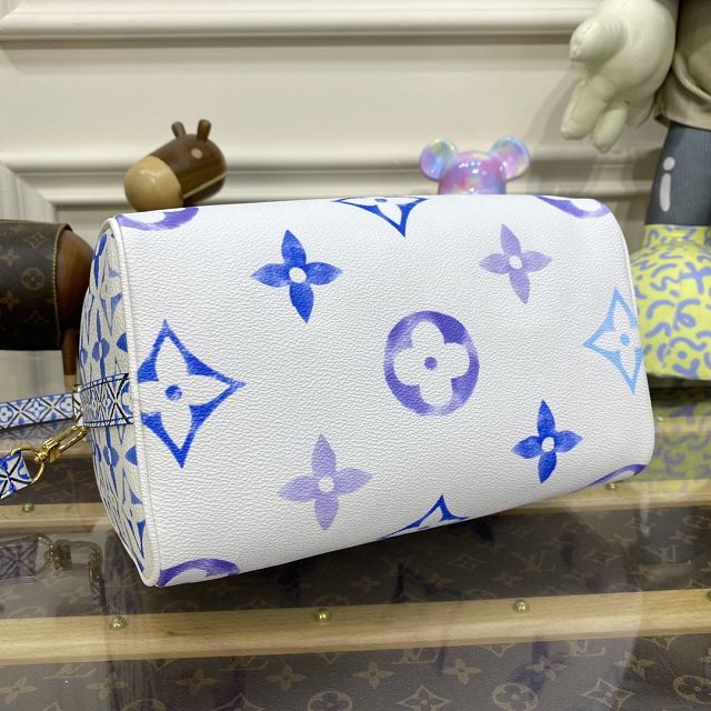 Louis vuitton original monogram canvas speedy 25 M23073 blue