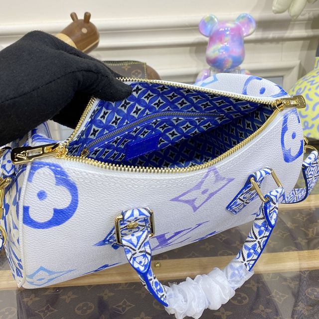 Louis vuitton original monogram canvas speedy 25 M23073 blue