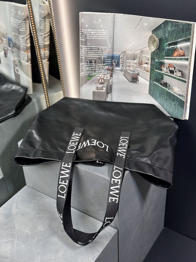 Loewe original calfskin fold shopper bag B507X23 black