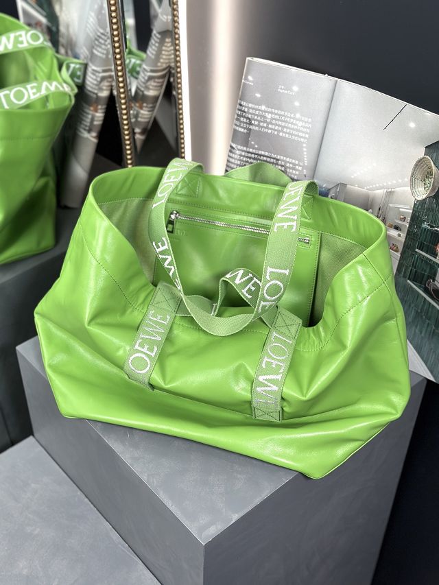 Loewe original calfskin fold shopper bag B507X23 green