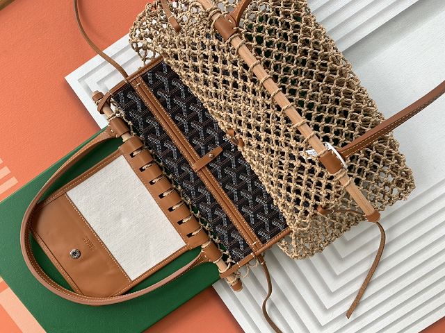 Goyard original raffia mesh aligre bag GY0122 black