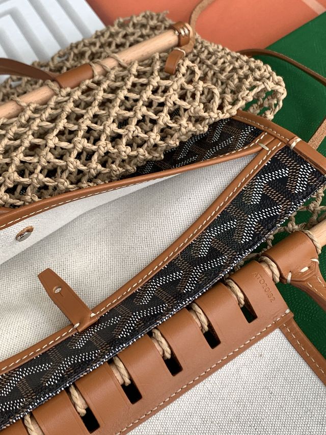 Goyard original raffia mesh aligre bag GY0122 black