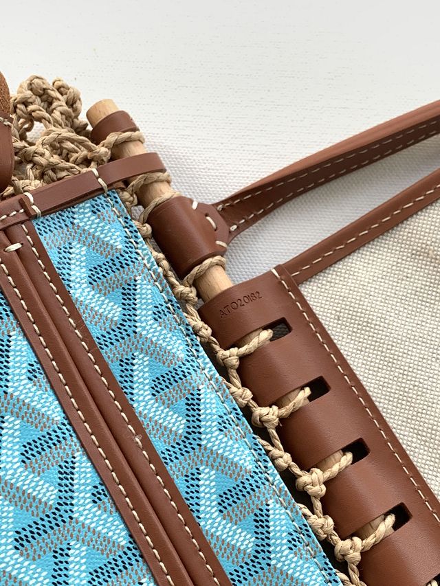 Goyard original raffia mesh aligre bag GY0122 blue