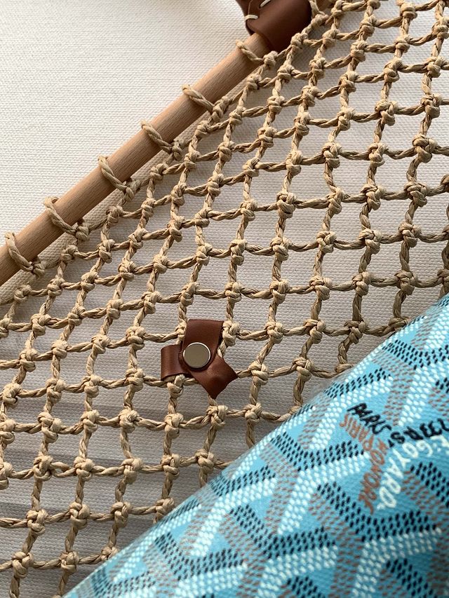 Goyard original raffia mesh aligre bag GY0122 blue